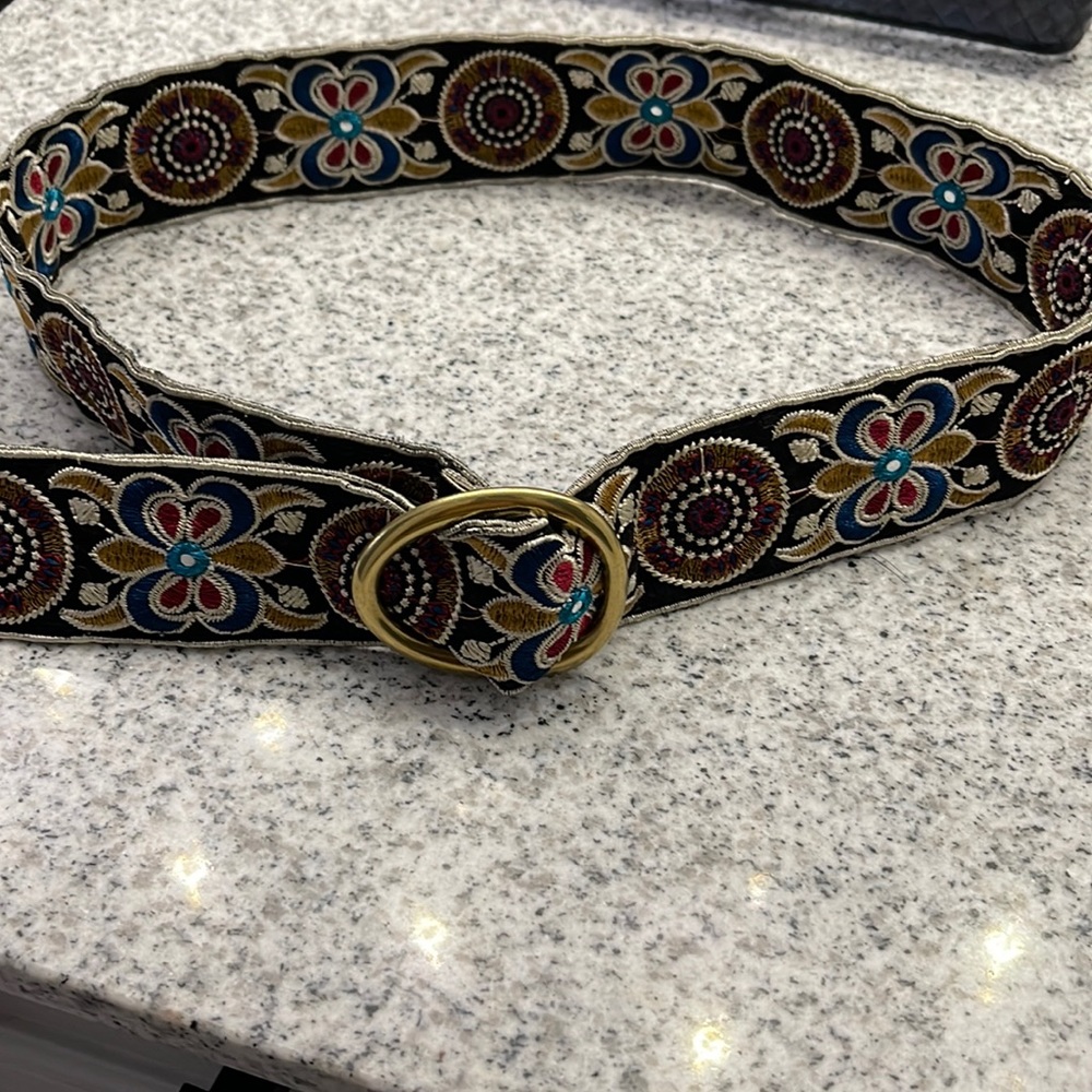 Anthropology Embroidered Belt